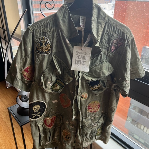 NWT - Magnolia Pearl Olive Patchwork Jacket - Picture 3 of 7